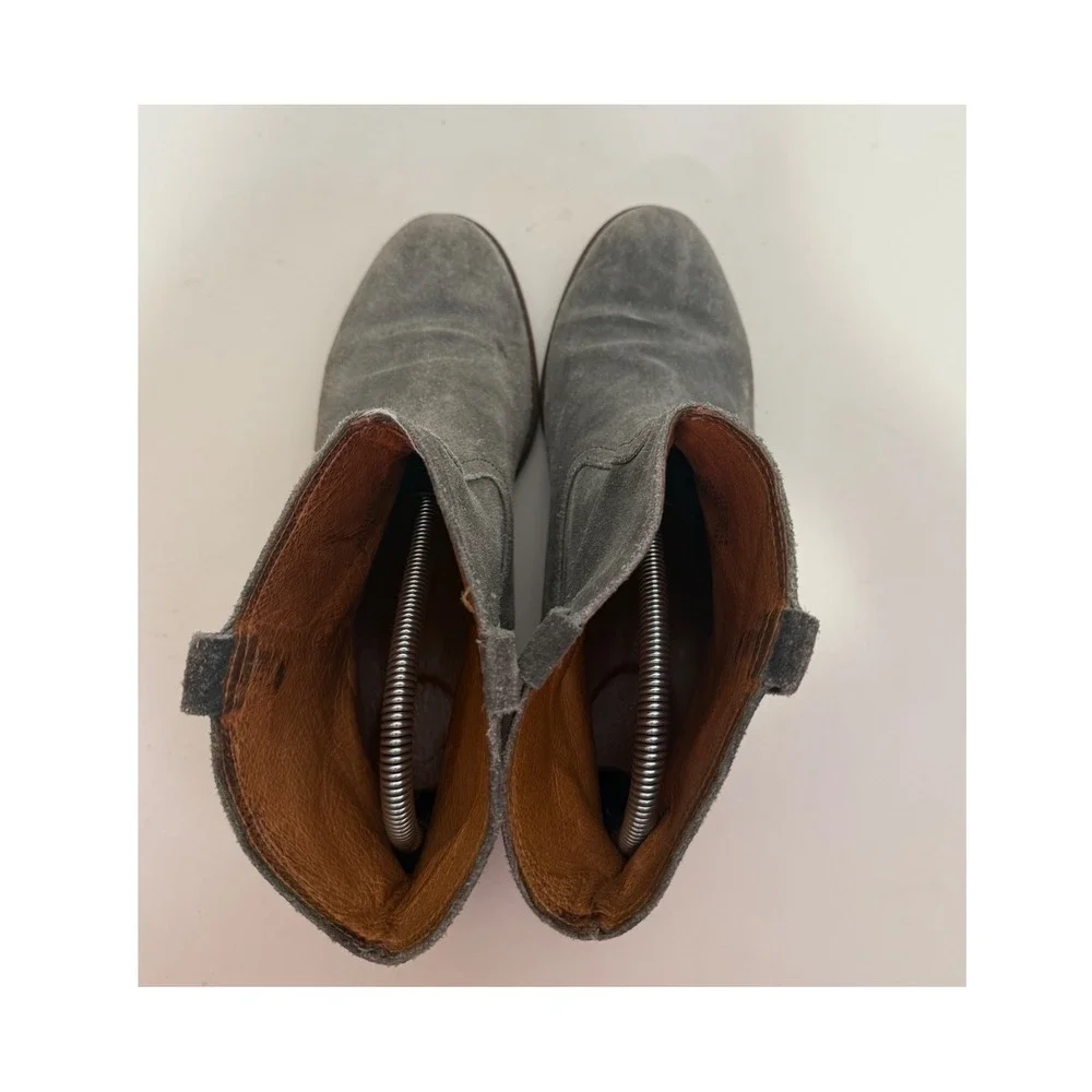 Madewell Otis‎ Bootie Women's 8.5 Pull On Western Suede Ankle Boot Gray